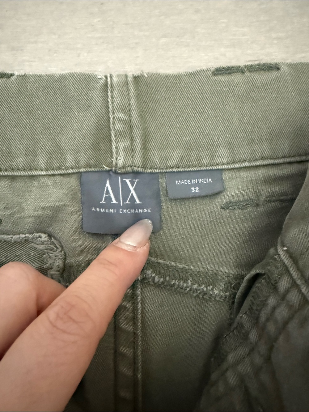 Armani Exchange Olive Green Cargo Shorts - Picture 3 of 10